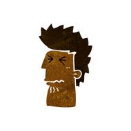 cartoon unhappy man N11