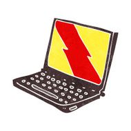 Cartoon Laptop Computer N16