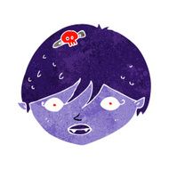 cartoon vampire face N19
