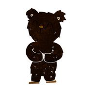 cartoon happy little black bear N5