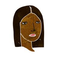 cartoon serious woman N11