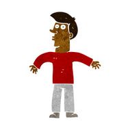 Cartoon Man Shrugging Shoulders N45