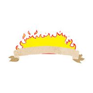 cartoon flaming banner N2