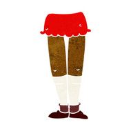 cartoon female legs N22
