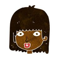cartoon surprised woman N128