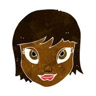 cartoon female face N77