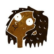 cartoon staring woman N22