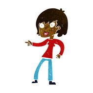 cartoon woman pointing N119