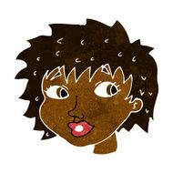 cartoon surprised woman N129