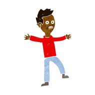 cartoon startled boy N22