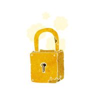 cartoon rusty lock N6