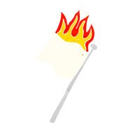 cartoon burning white flag N2