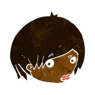 cartoon female face with raised eyebrow N5