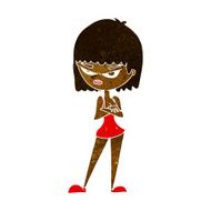 cartoon angry woman N11