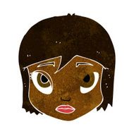 cartoon female face N78