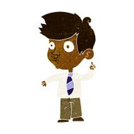 cartoon boy asking question N17