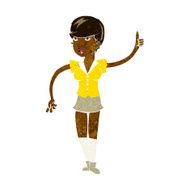 cartoon pretty girl asking question N5