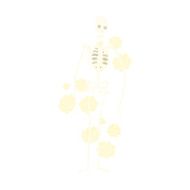 cartoon dusty old skeleton N2