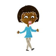 cartoon woman shrugging shoulders N260