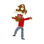 cartoon shocked old man N19