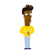 cartoon jaded man N11