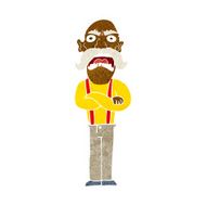 cartoon shocked old man N20