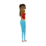 cartoon pretty woman shrugging shoulders N6