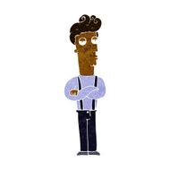 cartoon unimpressed man N6