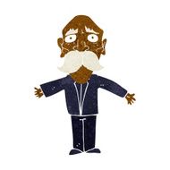 cartoon disappointed old man N4