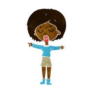 cartoon pointing woman N16