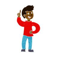 cartoon man with idea N107