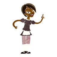 cartoon waitress taking order N11