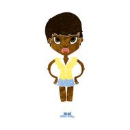 cartoon annoyed girl N15