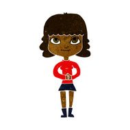 cartoon happy woman N151