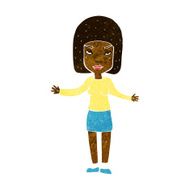 cartoon annoyed woman N106