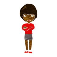 cartoon annoyed woman N107