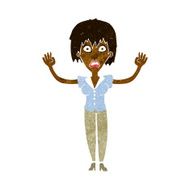 cartoon woman stressing out N13