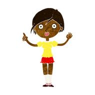 cartoon girl asking question N4