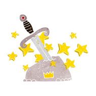cartoon magical sword in stone N2