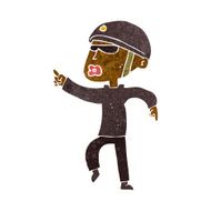 cartoon man in bike helmet pointing N6
