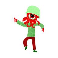 cartoon alien man dancing N6