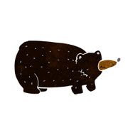 funny cartoon black bear N8