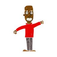 cartoon angry old man N88