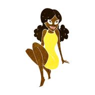 cartoon attractive woman posing N5