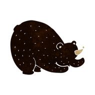 cartoon stretching black bear N2
