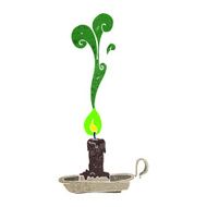 cartoon spooky candlestick N4