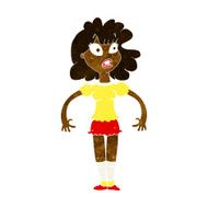 cartoon pretty girl with shocked expression N5