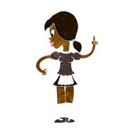 cartoon waitress calling order N5