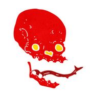 cartoon spooky skull N102