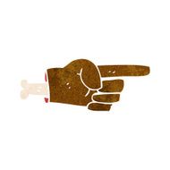 cartoon pointing severed hand symbol N2